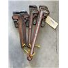 Image 1 : 4 PIPE WRENCHES. 3 ARE RIDGED. LONGEST IS 24"