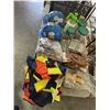Image 1 : 2 TOTES WITH WORK GLOVES, SAFETY GEAR, HARD HATS ETC