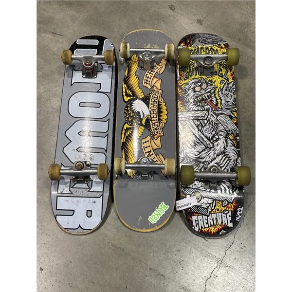 LOT OF 3 SKATEBOARDS