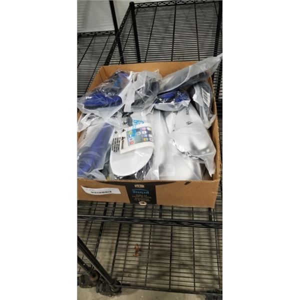 LOT OF VARIOUS WATER SHOES AND WET BAGS