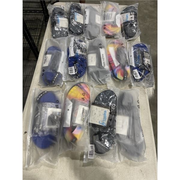 LOT OF VARIOUS WATER SHOES AND WET BAGS