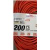 Image 2 : AS NEW HEAVY DUTY 200FT INDOOR OUTDOOR 3 WIRE GROUNDED ELECTRICAL CORD, ORANGE 12AWG