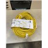 Image 1 : AS NEW HEAVY DUTY 200FT INDOOR OUTDOOR 3 WIRE GROUNDED ELECTRICAL CORD, YELLOW 12AWG