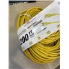 Image 2 : AS NEW HEAVY DUTY 200FT INDOOR OUTDOOR 3 WIRE GROUNDED ELECTRICAL CORD, YELLOW 12AWG