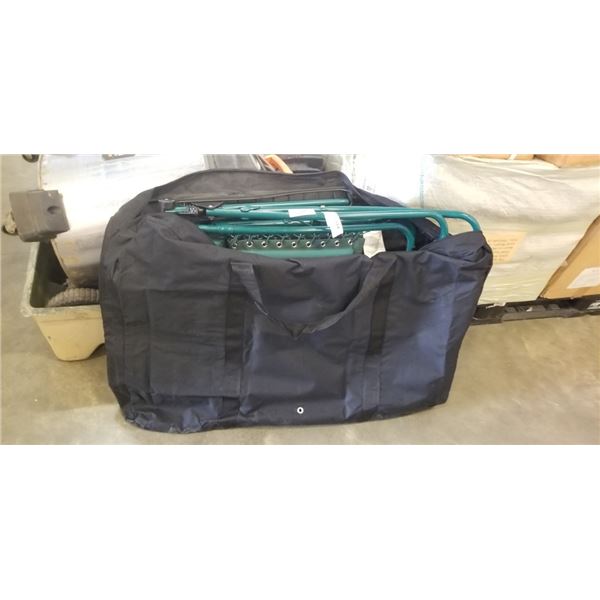 FAULKNER GREEN PADDED RECLINER PATIO CHAIR IN BAG