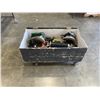 Image 1 : WOOD TRUNK FILLED WITH POWER TOOLS AND TRAILER HITCHES