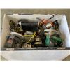 Image 3 : WOOD TRUNK FILLED WITH POWER TOOLS AND TRAILER HITCHES