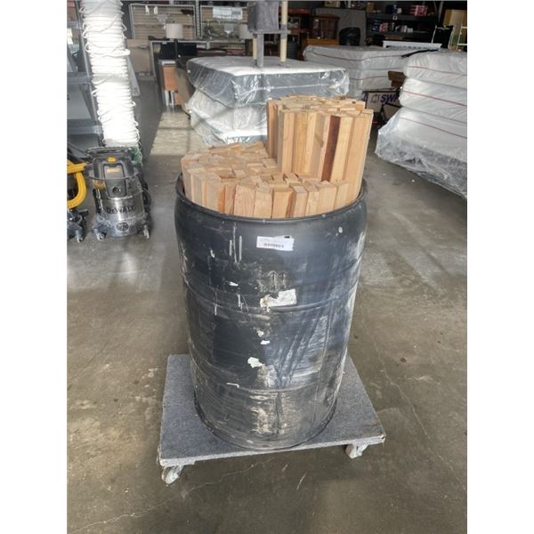 BARRELL HEMLOCK WOOD 1" BY 2" BY 44" AND 36" LONG