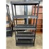 Image 1 : BLACK PLASTIC 6FT STORAGE RACK