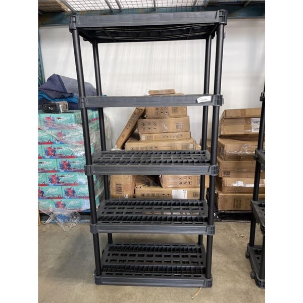 BLACK PLASTIC 6FT STORAGE RACK