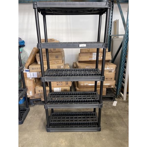 BLACK PLASTIC 6FT STORAGE RACK