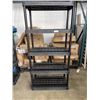 Image 1 : BLACK PLASTIC 6FT STORAGE RACK