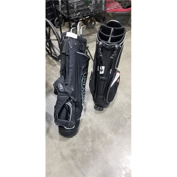 LOT OF RIGHTHANDED  GOLF CLUBS AND BAGS