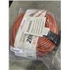 Image 1 : AS NEW HEAVY DUTY 200FT INDOOR OUTDOOR 3 WIRE GROUNDED ELECTRICAL CORD, ORANGE 12AWG