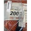 Image 2 : AS NEW HEAVY DUTY 200FT INDOOR OUTDOOR 3 WIRE GROUNDED ELECTRICAL CORD, ORANGE 12AWG