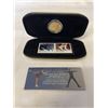 Image 2 : 2001 24K GOLD PLATED WORLD FIGURE SKATING CHAMPIONSHIPS MEDALLION AND STAMP SET