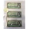 Image 1 : 3 - 1967 CENENNTIAL $1 BILL WITH SERIAL NUMBERS TYPE 2