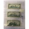 Image 2 : 3 - 1967 CENENNTIAL $1 BILL WITH SERIAL NUMBERS TYPE 2
