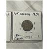 Image 5 : 3 CANADIAN KING GEORGE V LOW MINTAGE SILVER 10 CENT 1932, 1933, 1934 .800 SILVER