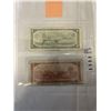 Image 2 : 2 - 1954 CANADIAN REPLACEMENT BILLS $1, $2 ASTERISK BILLS