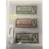 Image 1 : 3 - 1954 CANADIAN BILLS $1, $2, $5 QUEEN ELIZABETH II