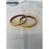 Image 1 : PAIR OF VINTAGE CELLULIOD BANGLES