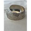 Image 2 : SILVER PLATED HAND CRAFTED HAPPY ELEPHANTS DESIGN OPEN CUFF BANGLE UNMARKED