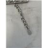 Image 3 : HEAVY VINTAGE SILVER METAL W/ SPARKLING RHINESTONES LINKS BRACELET WRIST SIZE 8-10" MARKED ALDO
