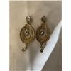 Image 2 : PAIR OF VINTAGE EXTRA LARGE DANGLE RHINESTONES EARRINGS 3.5"