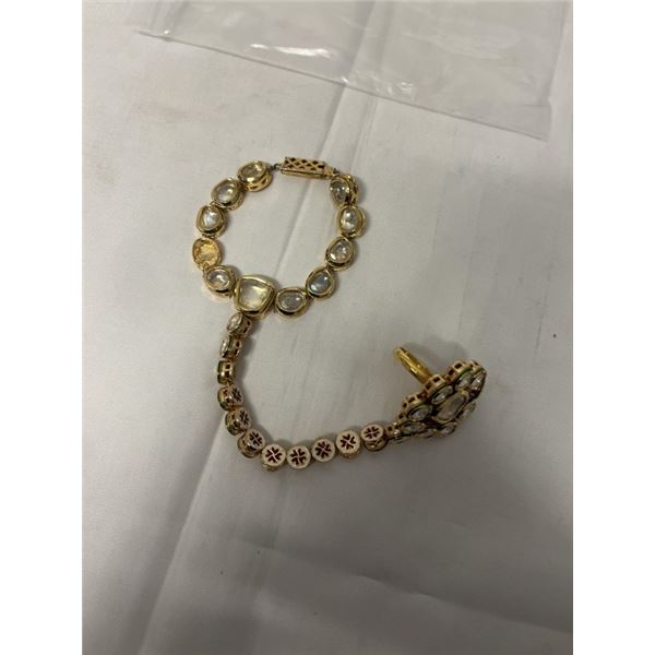 GOLD PLATED BRACELET W/ MATCHING RING ATTATCHED