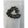 Image 1 : HEAVY SILVER TONE METAL LINKS BRACELET W/ DANGLING GENUINE CULTURED BLACK FRESHWATER PEARLS 7-8"