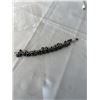 Image 2 : HEAVY SILVER TONE METAL LINKS BRACELET W/ DANGLING GENUINE CULTURED BLACK FRESHWATER PEARLS 7-8"