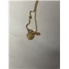 Image 3 : NATURALLY ROCK CRYSTAL STONE PENDANT W/ LONG GOLD FILLED CHAIN NECKLACE 31" LENGTH MARKED SM