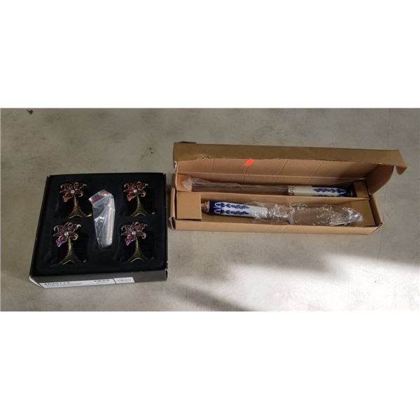 BOMBAY CAKE SERVING SET AND FOOD IDENTIFIER TAGS