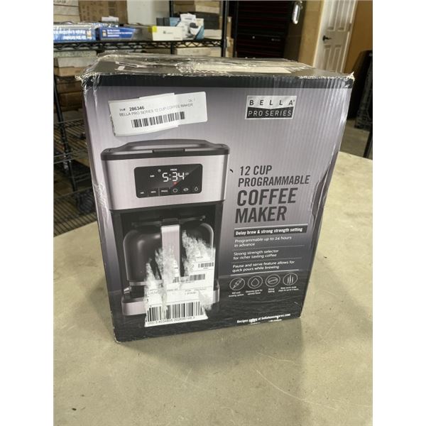 BELLA PRO SERIES 12 CUP COFFEE MAKER