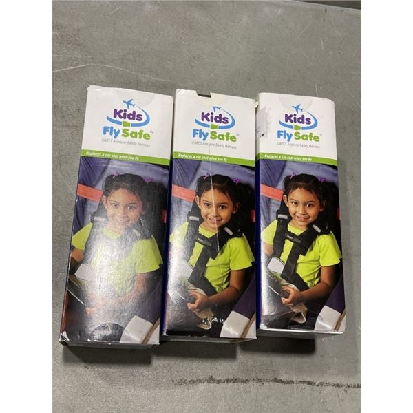 LOT OF 3 FLYSAFE KIDS AIRPLANE SAFETY HARNESS