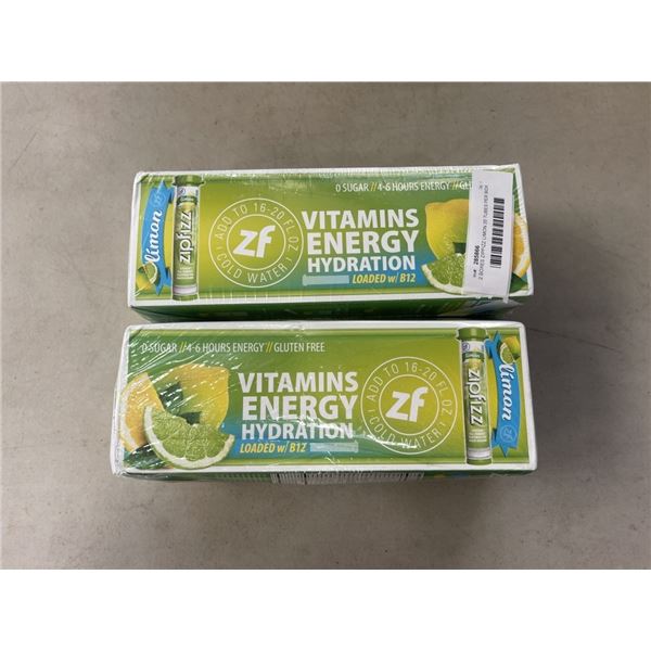 2 BOXES ZIPFIZZ LIMON 20 TUBES PER BOX