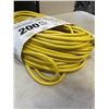 Image 3 : AS NEW HEAVY DUTY 200FT INDOOR OUTDOOR 3 WIRE GROUNDED ELECTRICAL CORD, YELLOW 12AWG