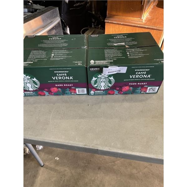 2 PARTIAL CASES OF STARBUCKS VERONA KEURIG PODS