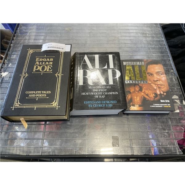 EDGAR ALLEN POE AND MUHAMMED ALI HARDCOVER  BOOKS