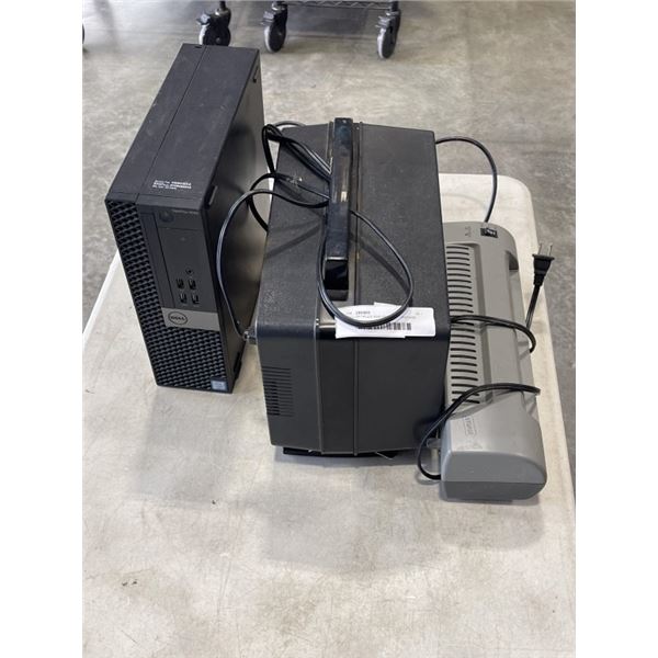 DELL OPTIPLEX 5040 DESKTOP, VINTAGE PROJECTOR AND SATAPLES LAMINATOR