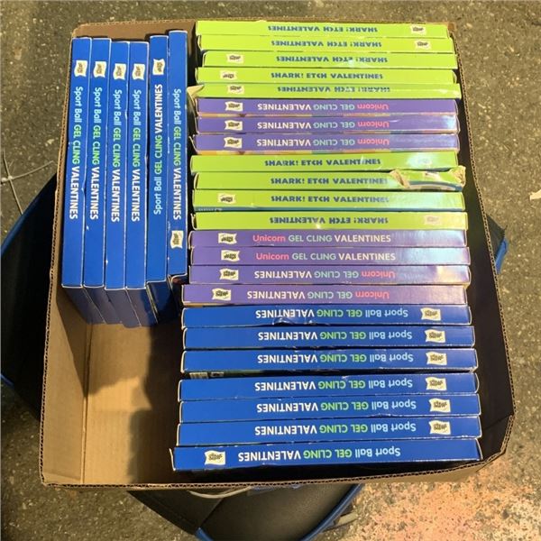 BOX OF VARIOUS NEW VALENTINE'S DAY CARD SETS