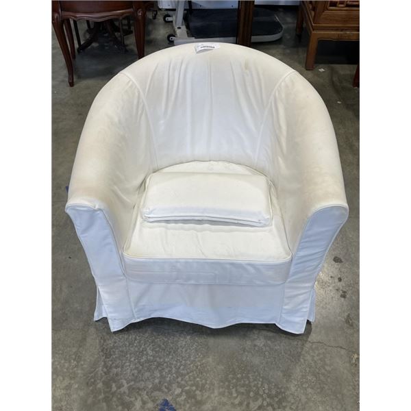 WHITE IKEA TUB CHAIR