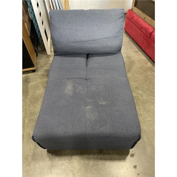 BLUE FABRIC ACCENT CHAIR