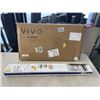 Image 1 : VIVO BLACK WALL MOUNTED METAL PEGBOARD & VIVO LOW PROFILE TILTING TV WALL MOUNT