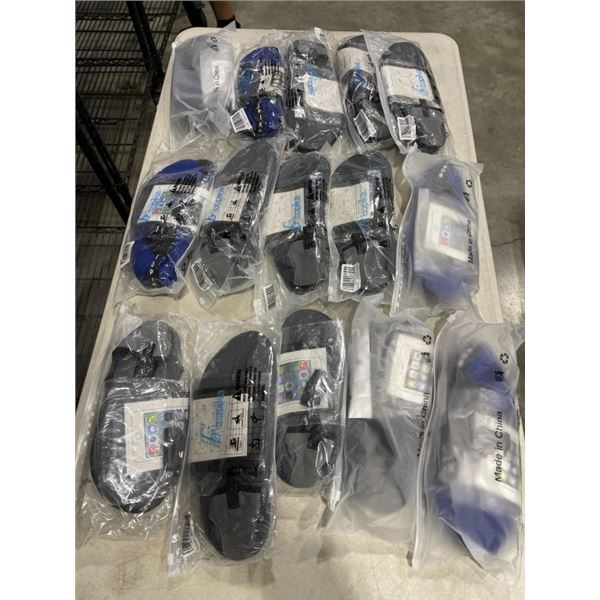 LOT OF VARIOUS WATER SHOES AND WET BAGS