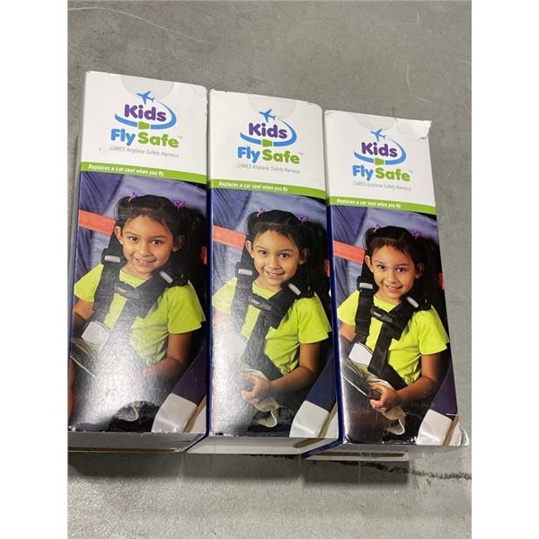 LOT OF 3 FLYSAFE KIDS AIRPLANE SAFETY HARNESS