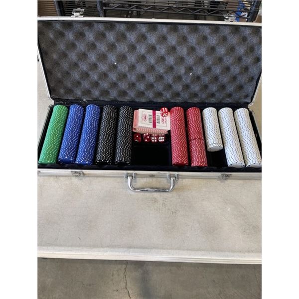 CASED POKER SET