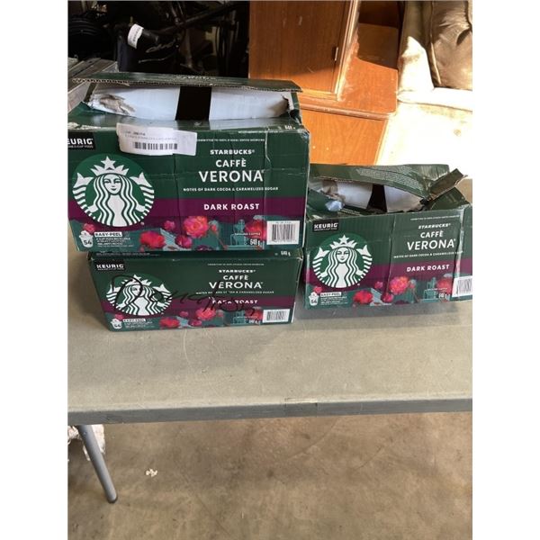 3 CASES STARBUCKS CAFE VERONA KEURIG PODS