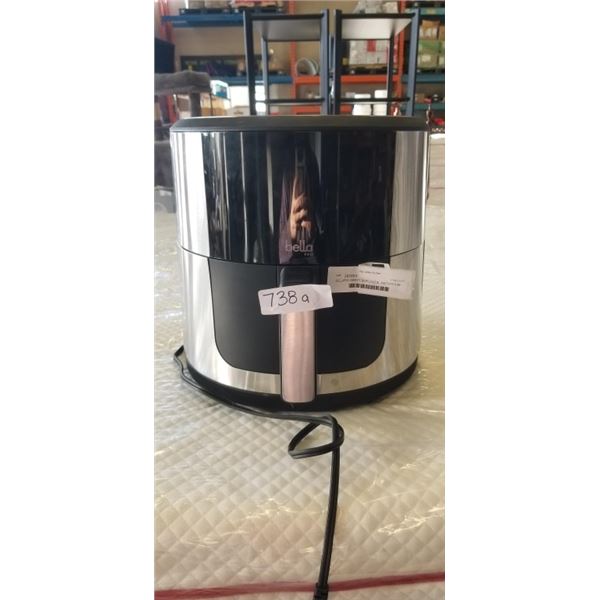 AS NEW BELLAPRO SMARTCRISP DIGITAL AIR FRYER W/ EVERGOOD CERAMIC - TESTED WORKING, RETAIL $259